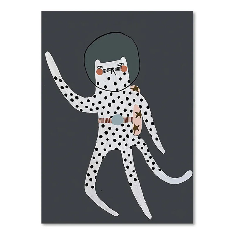 Cute Baby Animals Nursery Wall Art Illustrations Fine Art Canvas Prints Geese Mouse Lion Polar Bear Poster Pictures For Baby's Room Wall Decor