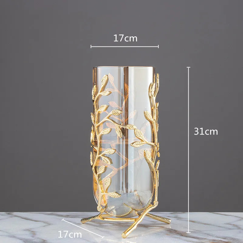 Ocean Themed Faux Coral Resin Ornaments Crystal Tree Glass Vase Decorative Figurines Abstract Art Sculpture For Luxury Living Room Coffee Table Decor