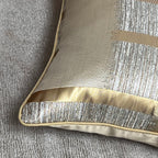 Shiny Golden Silver Stripe Jacquard Cushion Cushion Covers 45x45cm Pillow Cases Square Cover For Sofa Throw Cushions Light Luxury Nordic Home Decor