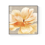 Modern Abstract Yellow Flower Wall Art Fine Art Canvas Prints Square Format Floral Pictures For Living Room Bedroom Art Decor