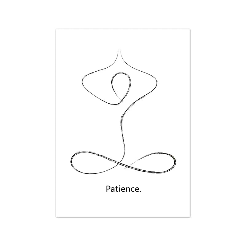 Minimalist Yoga Posters Wall Art Line Art Fine Art Canvas Prints Pictures For Meditation Studio Living Room Bedroom Art For Simple Living 2025