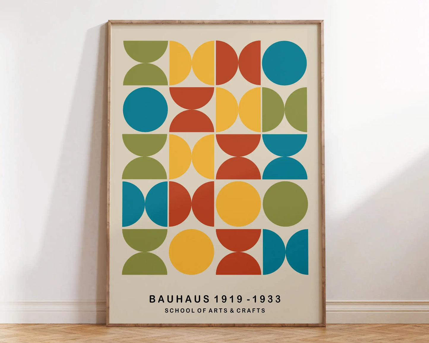 Colorful Vintage Retro Geometric Abstract Bauhaus Expo Art Gallery Poster Wall Art Fine Art Canvas Prints Pictures For Living Room Home Office Decor