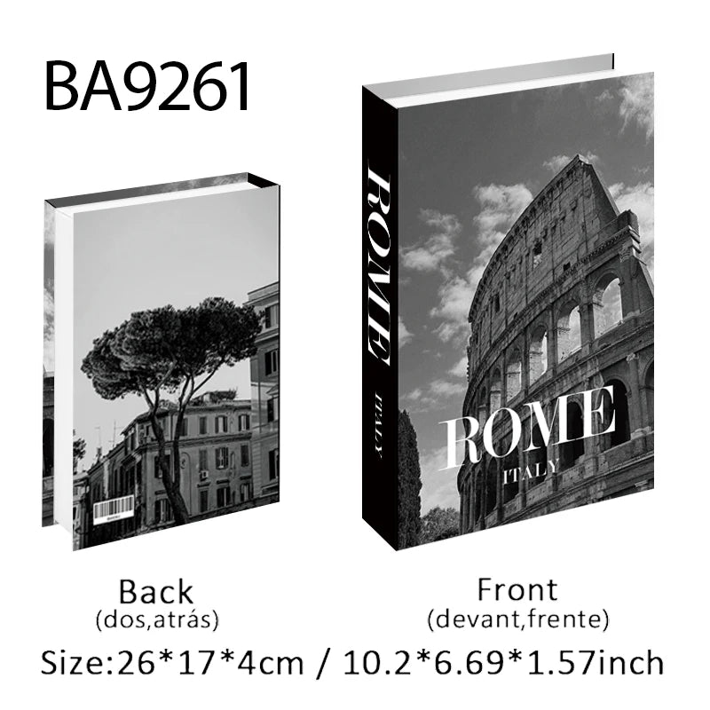 Trendy Chic Faux Books – Decorative Book Storage Boxes with Stylish Covers for Coffee Table Scandinavian Style Contemporary Home Décor