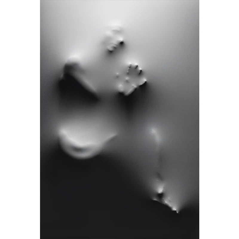 Modern Art Abstract Ghostly Faces In The Wall Canvas Prints Black White Wall Art Posters Pictures For Living Room Bedroom Art Decor