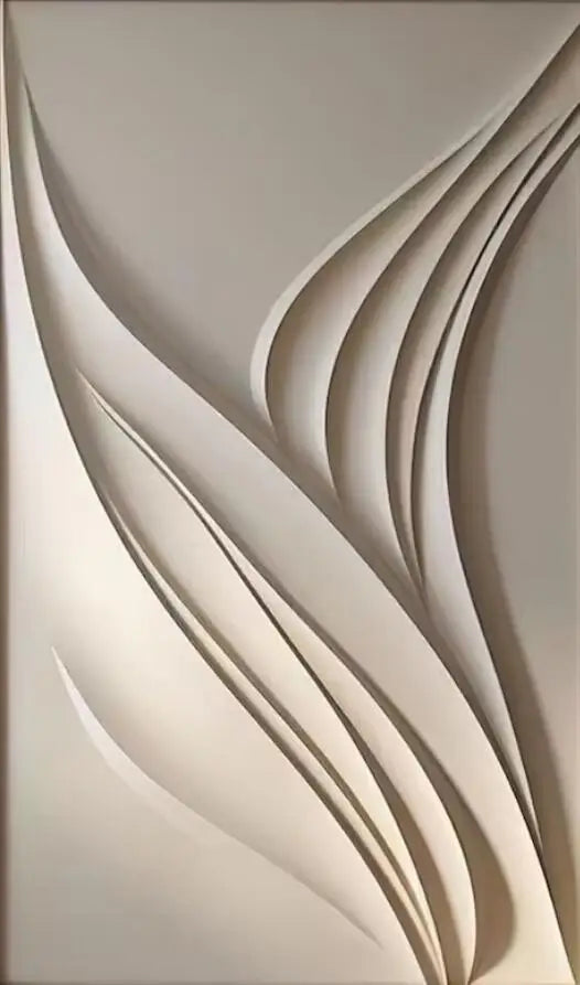 Large Format Abstract 3D Textural Visualization Canvas Print Wall Art Minimalist Pictures For Modern Apartment Reception Entryway Foyer Art Decor