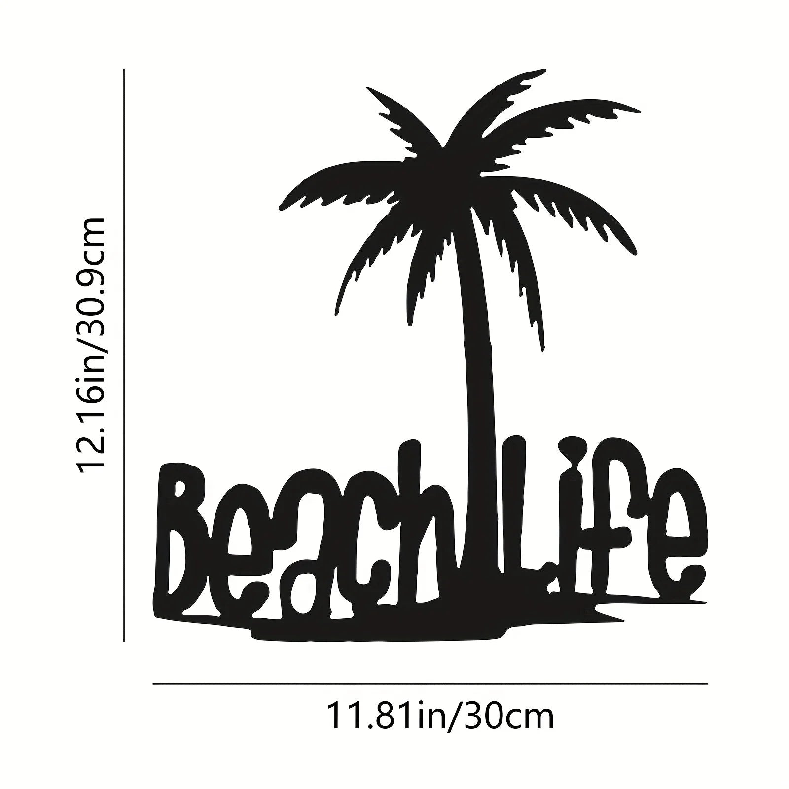 Beach Life Coconut Tree Metal Wall Art 3d Decoration For Living Room Bedroom Home Office Wall Decoration