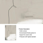 Modern Minimalist Abstract Wall Art Beige Gray Black Fine Art Canvas Prints Pictures For Living Room Bedroom Apartment Scandinavian Home Decor