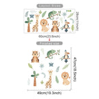 Safari Animal Wall Decals – Watercolor Giraffes, Lions, Monkeys & More Wall Stickers for Nursery & Kids’ Spaces