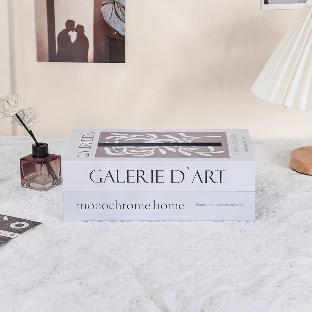 Luxury Faux Book Tissue Box – Sophisticated Tabletop Accent & Storage Solution For Upscale Boutique Home Decor