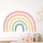 Big Colorful Rainbow Wall Decal For Kid's Room Removable Peel & Stick PVC Decal Mural For Children's Nursery Wall Creative DIY Home Decor