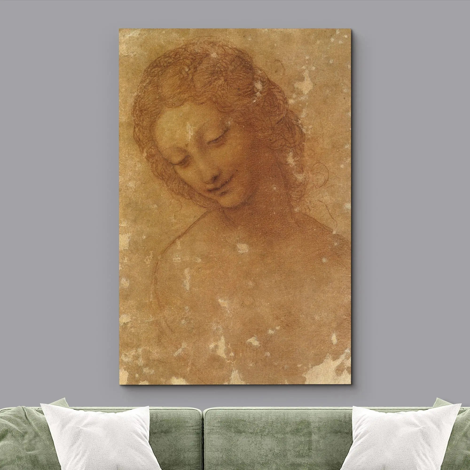 Classic Painting Vitruvian Man, Study of Proportions by Leonardo da Vinci Fine Art Canvas Print Famous Paintings Wall Art Home Office Decor