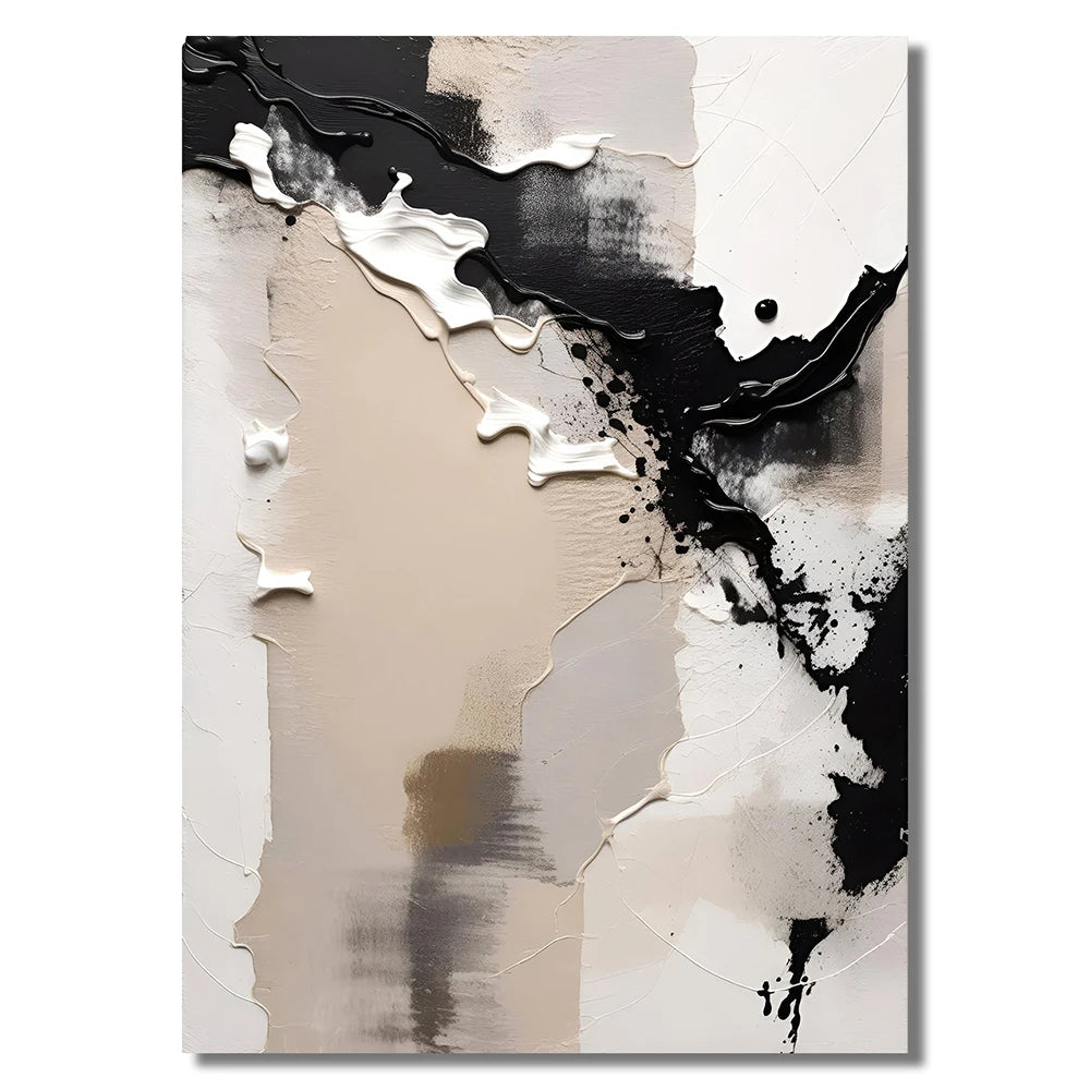 Neutral Palette Grey Black Beige Abstract Wall Art Fine Art Canvas Prints Pictures For Living Room Dining Room Bedroom Home Office Decor 2025