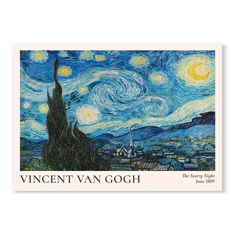 Famous Artists Vintage Classics Wall Art Fine Art Canvas Prints Colorful Gallery Wall Decor Pictures For Living Room