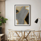 Abstract Block Color Wall Art Black Gray Beige Golden Fine Art Canvas Prints Pictures For Modern Apartment Living Room Contemporary Home Decor