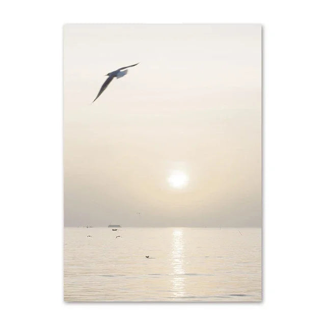 Tropical Sunset Beach Scenes Modern Landscape Wall Art Fine Art Canvas Prints Nordic Gallery Wall Pictures For Living Room Bedroom Home Art Decor