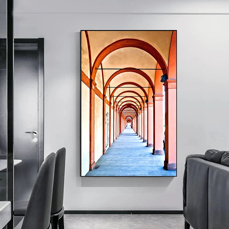 Abstract Architectural Abyss Black And White Wall Art Fine Art Canvas Prints Modern Pictures For Living Room Office Contemporary Home Decor