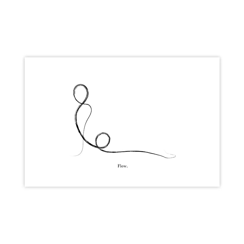 Minimalist Yoga Posters Wall Art Line Art Fine Art Canvas Prints Pictures For Meditation Studio Living Room Bedroom Art For Simple Living 2025