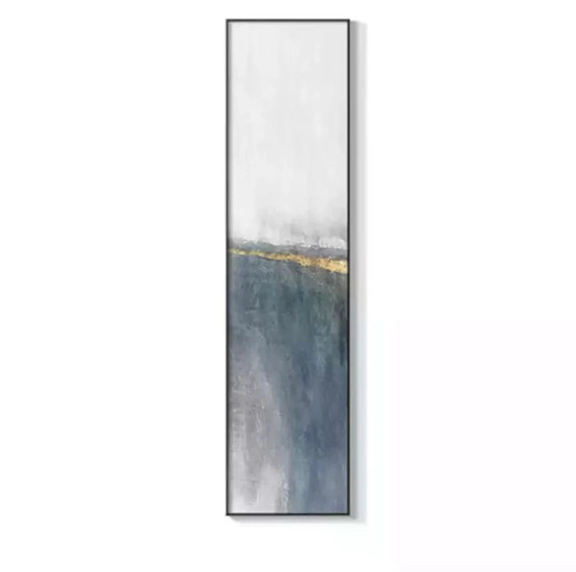 Abstract Geomorphic Elements Vertical Strip Wall Art Fine Art Canvas Prints Skyscraper Format Pictures For Loft Living Room Bedroom Home Office Wall Art Decor