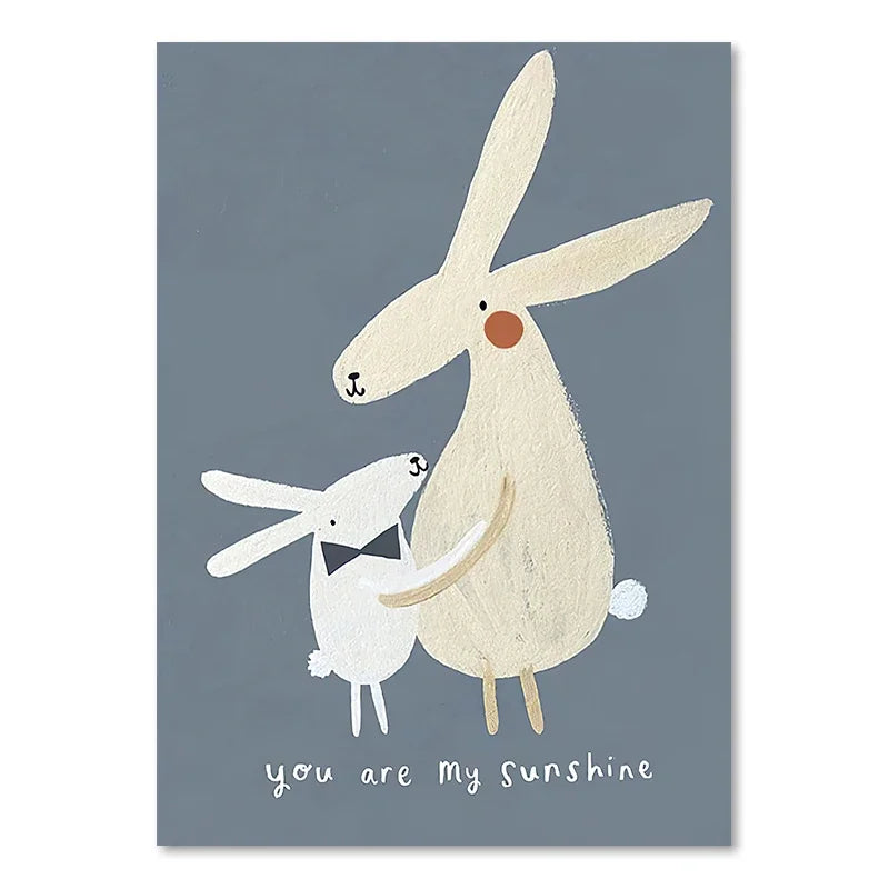 Cute Baby Animals Nursery Wall Art Illustrations Fine Art Canvas Prints Geese Mouse Lion Polar Bear Poster Pictures For Baby's Room Wall Decor