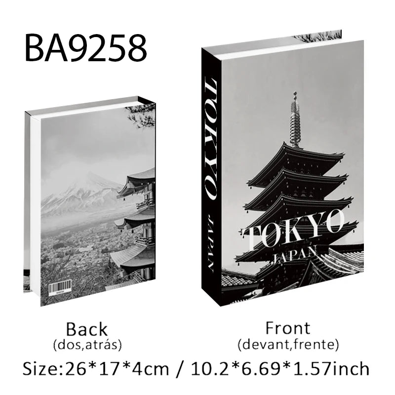 Trendy Chic Faux Books – Decorative Book Storage Boxes with Stylish Covers for Coffee Table Scandinavian Style Contemporary Home Décor
