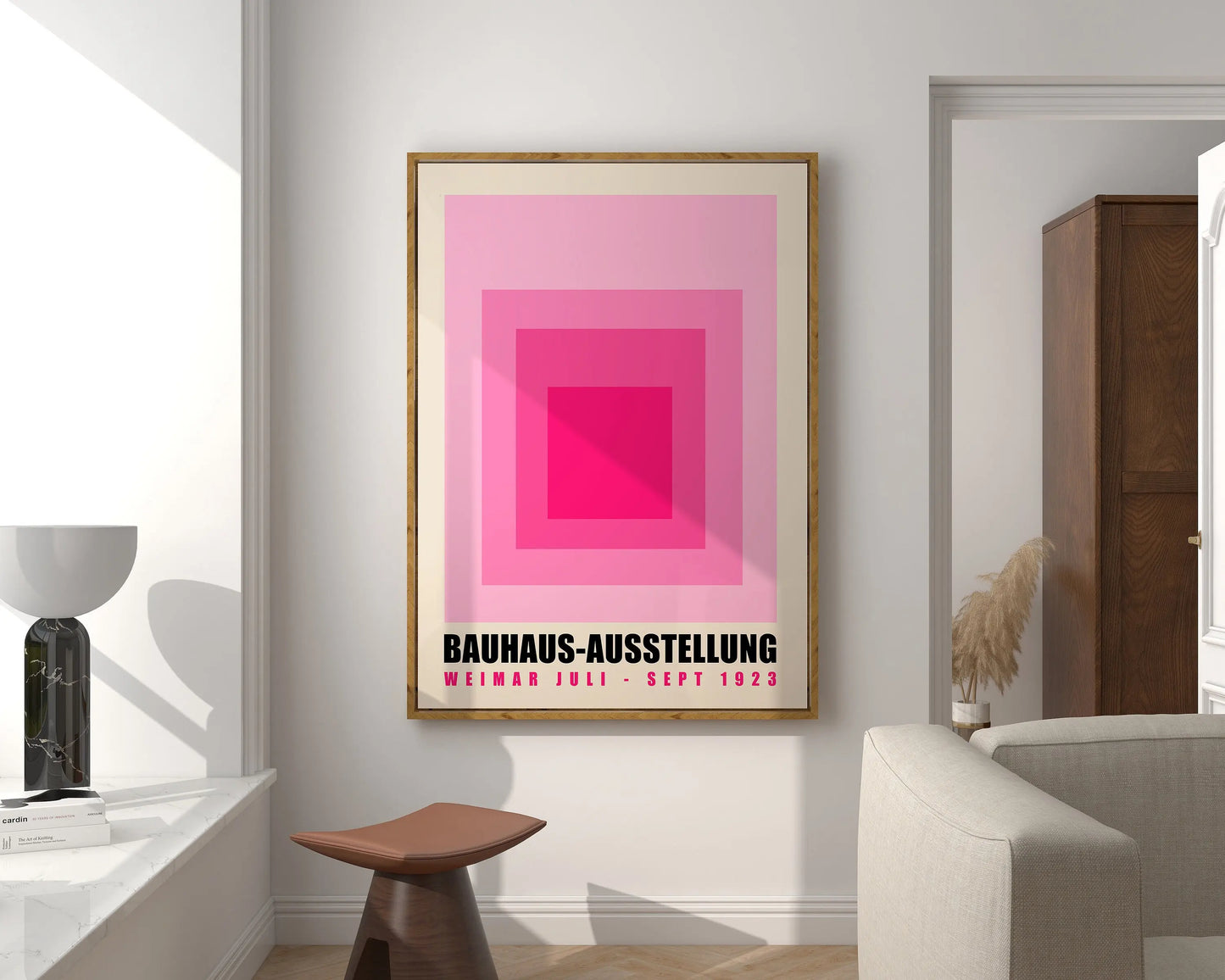 Colorful Vintage Retro Geometric Abstract Bauhaus Expo Art Gallery Poster Wall Art Fine Art Canvas Prints Pictures For Living Room Home Office Decor