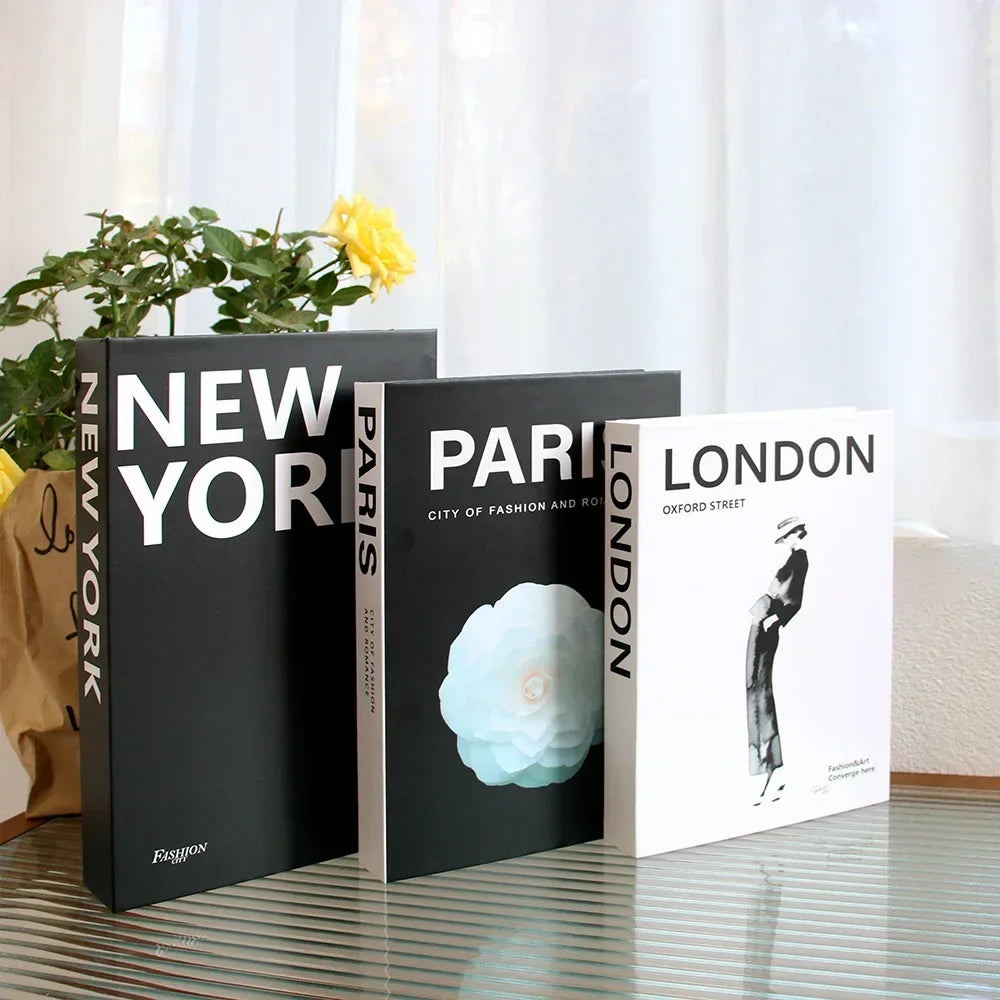 Set of 3Pcs Designer Fashion Faux Books – Decorative Designer Book Props for Coffee Table, Living Room, Hotel Room, Club &amp; Villa Decor