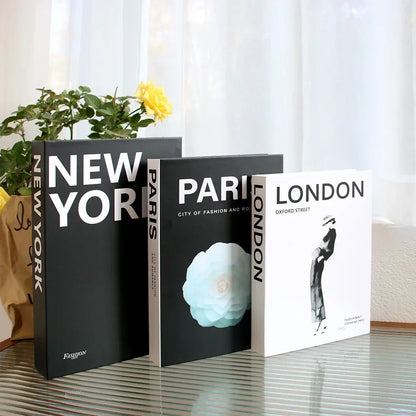 Set of 3Pcs Designer Fashion Faux Books – Decorative Designer Book Props for Coffee Table, Living Room, Hotel Room, Club &amp; Villa Decor