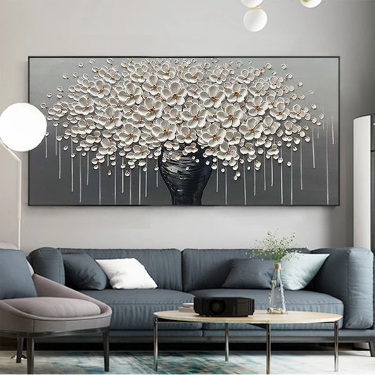 Modern Abstract Flower Tree Wall Art Fine Art Canvas Prints Large Sizes Pictures For Living Room Bedroom Home Office Art Decor