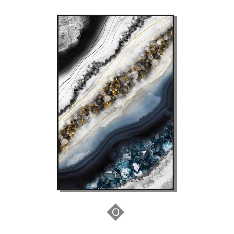 Abstract Black Golden Rings Wall Art Fine Art Canvas Prints Modern Aesthetics Pictures For Living Room Office Boutique Hotel Room Decor