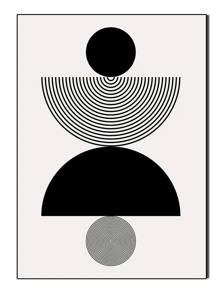 Bold Black White Geometric Abstract Wall Art Fine Art Canvas Prints Pictures For Modern Apartment Living Room Foyer Art For Contemporary Interiors