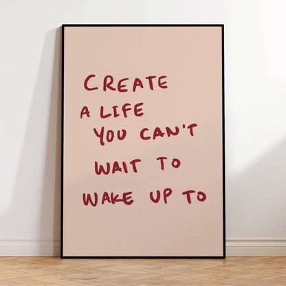 Inspirational Motivational Quote Wall Art Canvas Print - Modern Typographic Poster Picture For Living Room Bedroom Art Decor