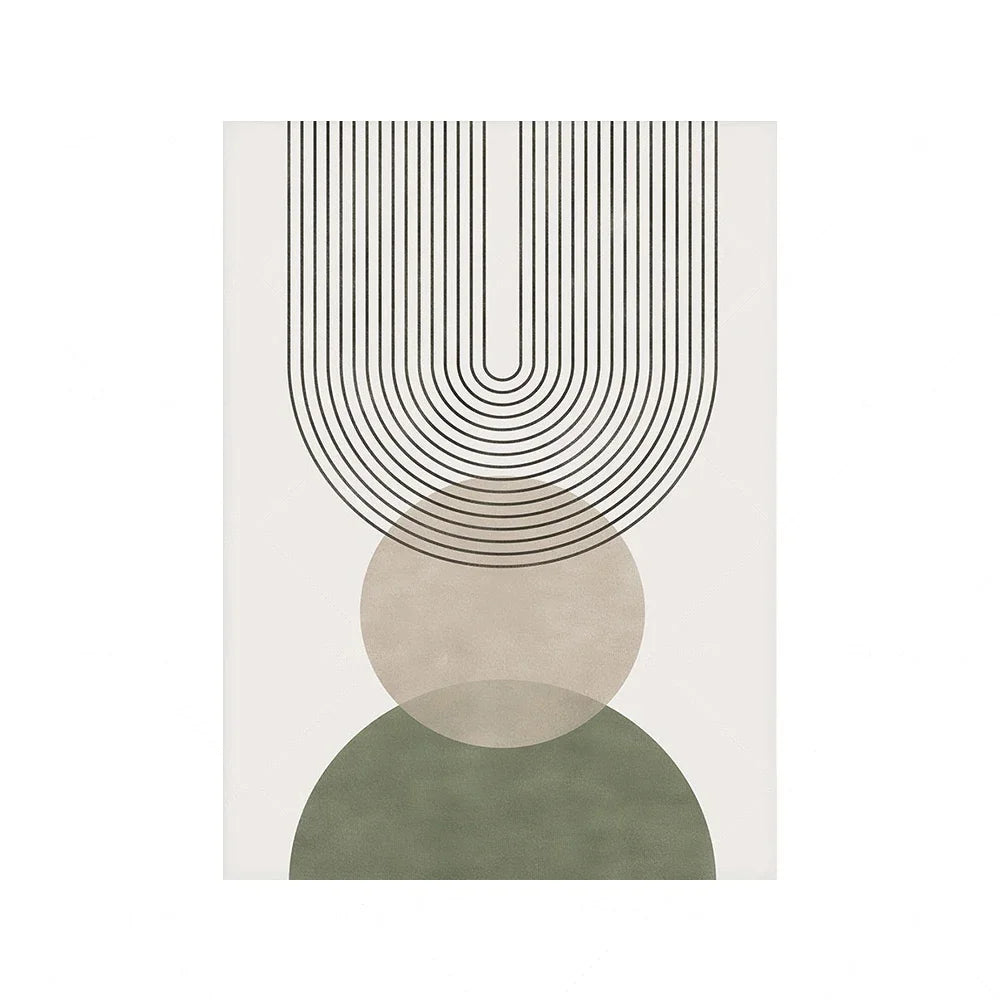 Sage Green Beige Minimalist Abstract Botanical Wall Art Fine Art Canvas Prints Pictures For Living Room Dining Room Nordic Home Decor