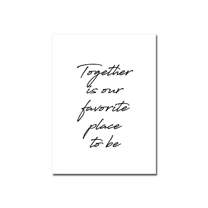 Love Family Home Happy Quotes Posters Canvas Prints Wall Art Black White Minimalist Quotation Pictures For Kitchen Living Room Family Room Home Decor