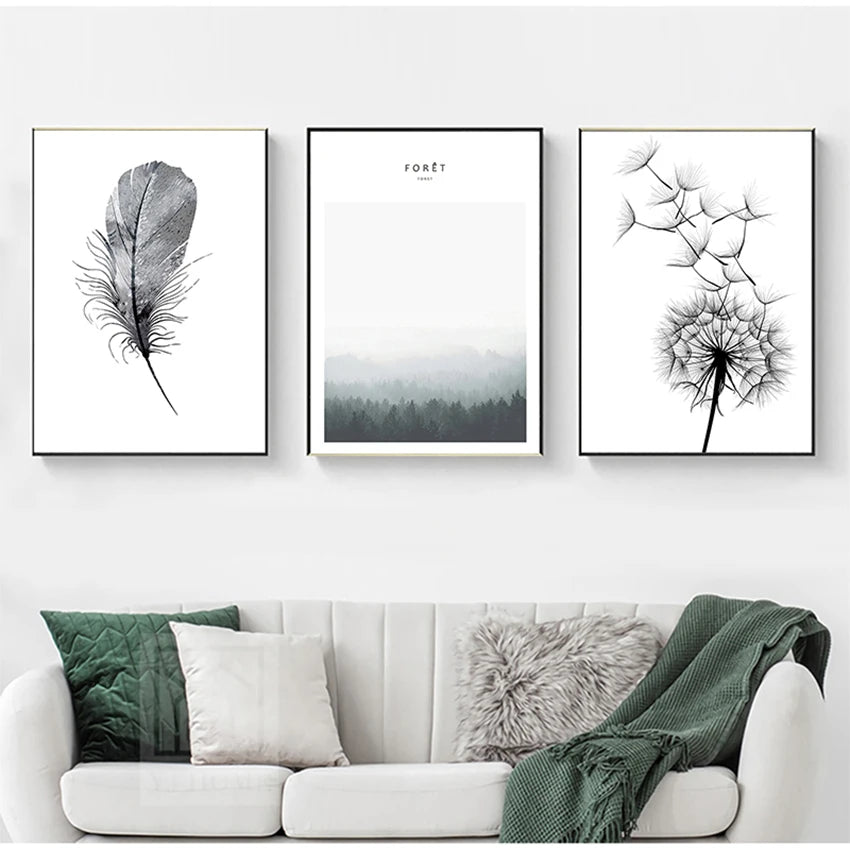 Minimalist Lifestyle Nordic Nature Nature Deer Forest Wall Art Fine Art Canvas Prints Pictures For Living Room Dining Room Art For Modern Living