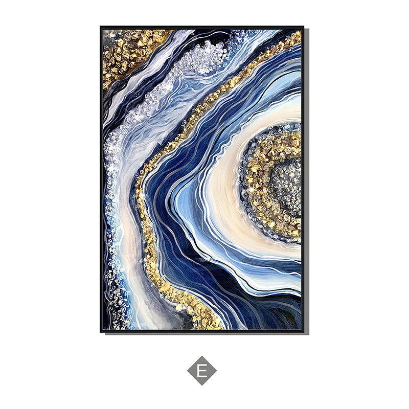 Abstract Black Golden Rings Wall Art Fine Art Canvas Prints Modern Aesthetics Pictures For Living Room Office Boutique Hotel Room Decor