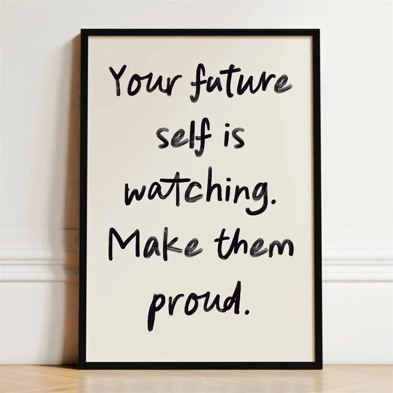 Motivational Quotes & Affirmation Wall Art Fine Art Canvas Prints - Inspirational Words, Simple Modern Typography & Uplifting Phrases