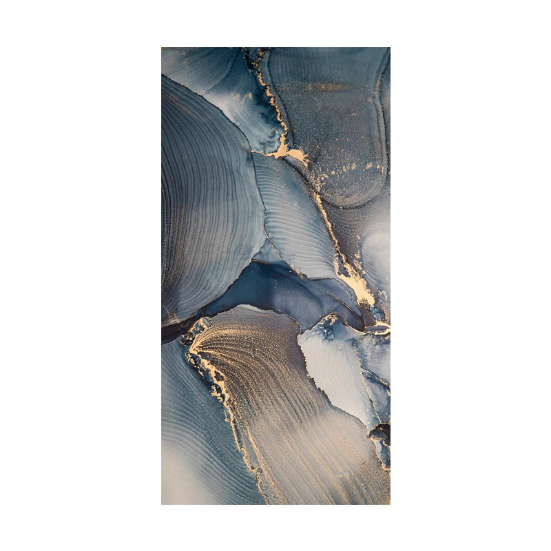 Set of 3Pcs Abstract Golden Blue Liquid Marble Print Wall Art Fine Art Canvas Prints Pictures For Modern Living Room Bedroom Home Office Decor