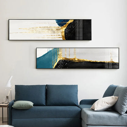 Black Green Golden Liquid Geomorphic Print Wall Art Fine Art Canvas Prints Modern Wide Format Pictures For Above The Sofa Pictures For Above The Bed