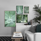 Cactus Wall Art Fine Art Canvas Prints Pictures For Living Room Dining Room Green Leaf Botanical Art For Modern Apartment Decor