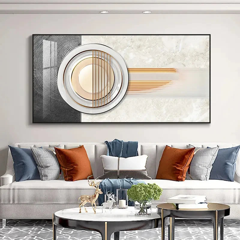 Modern Aesthetics Abstract Celestial Geometry Wall Art Fine Art Canvas Prints Pictures For Living Room Dining Room Art For Contemporary Interiors 2025