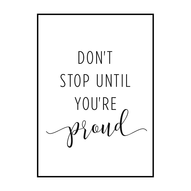 Motivational Quotes Posters Black White Minimalist Wall Art Fine Art Canvas Prints Inspirational Quotations Posters For Living Room Bedroom Home Office Decor