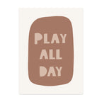 Personalized Baby's Name Wall Art For Nursery Room Cute Rainbow Cloud Play All Day Poster Pictures For Baby's Boy Girl's Room Wall Decoration