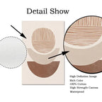 Set of 3 Pcs Abstract Geometric Earthy Tones Minimalist Wall Art Fine Art Canvas Prints Pictures For Living Room Dining Room Neutral Home Decor