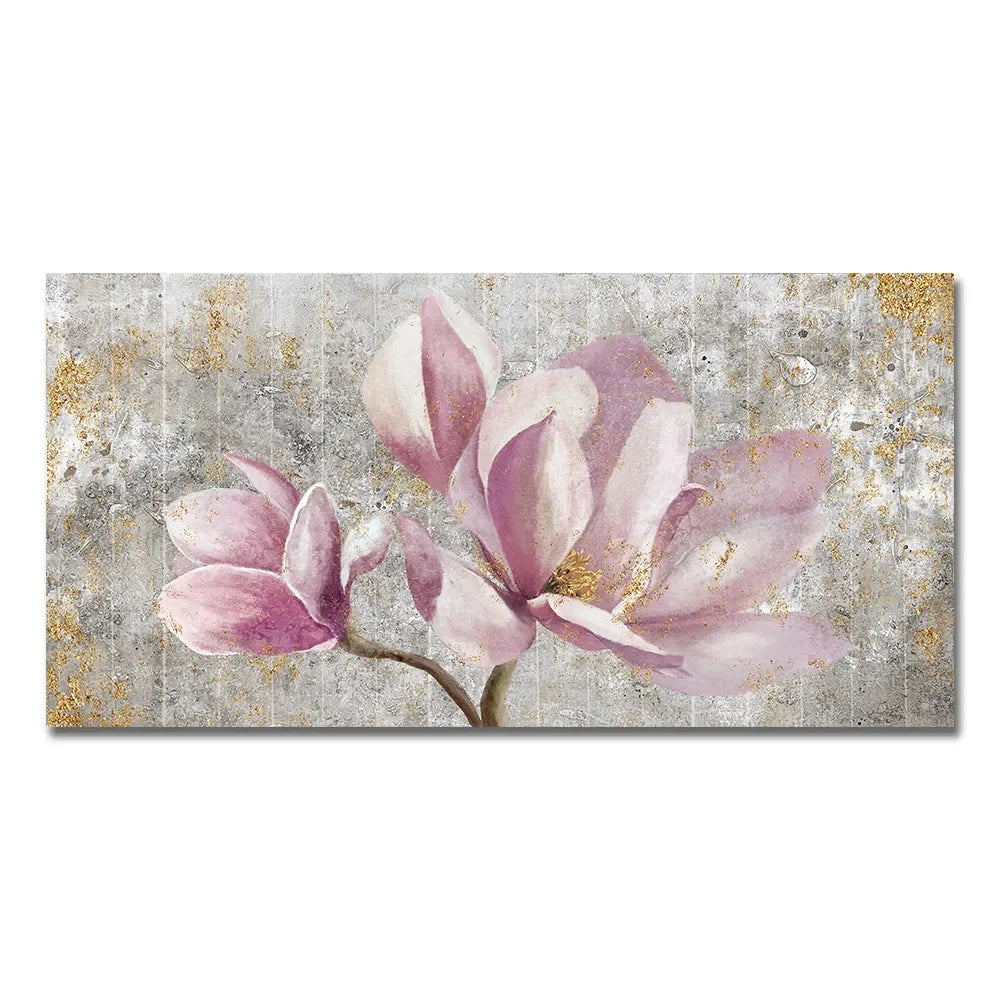 * Featured Sale * Vintage Retro Floral Wide Format Wall Art Fine Art Canvas Prints Modern Botanical Pictures For Living Room Bedroom Art Decor