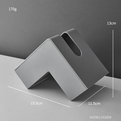 Minimalist Abstract L-Shaped Sculptured Tissue Box For Living Room Coffee Table Kitchen Worktop Desktop Nordic Style Home Decoration