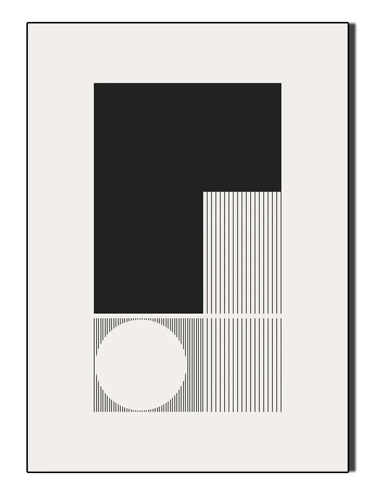 Bold Black White Geometric Abstract Wall Art Fine Art Canvas Prints Pictures For Modern Apartment Living Room Foyer Art For Contemporary Interiors