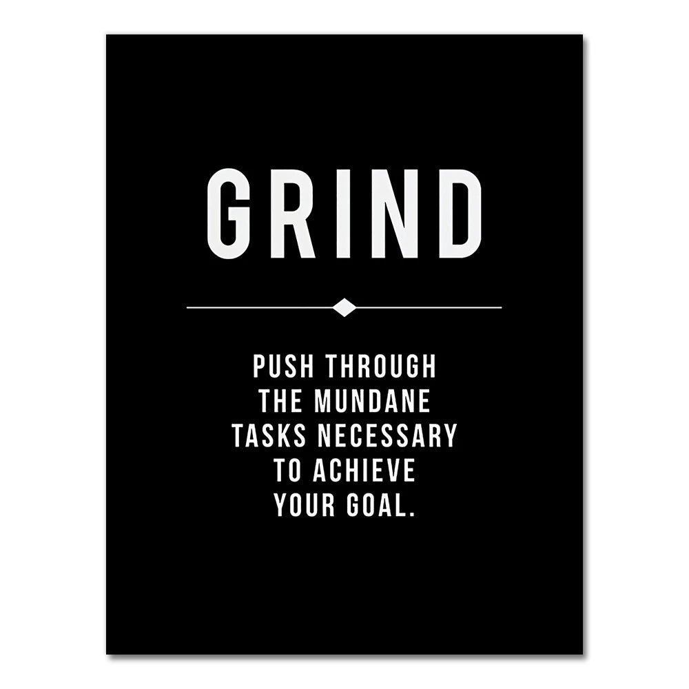 Hustle Grit Grind Success Motivational Posters Wall Art Fine Art Canvas Prints Pictures For Living Room Entrepreneur Study Room Bedroom Home Office Decor 2025