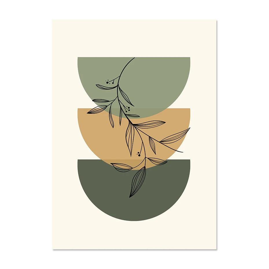 Modern Abstract Wall Art Geometric Line Shape And Form Fine Art Canvas Prints Black Beige Terracotta Pictures For Living Room Decor