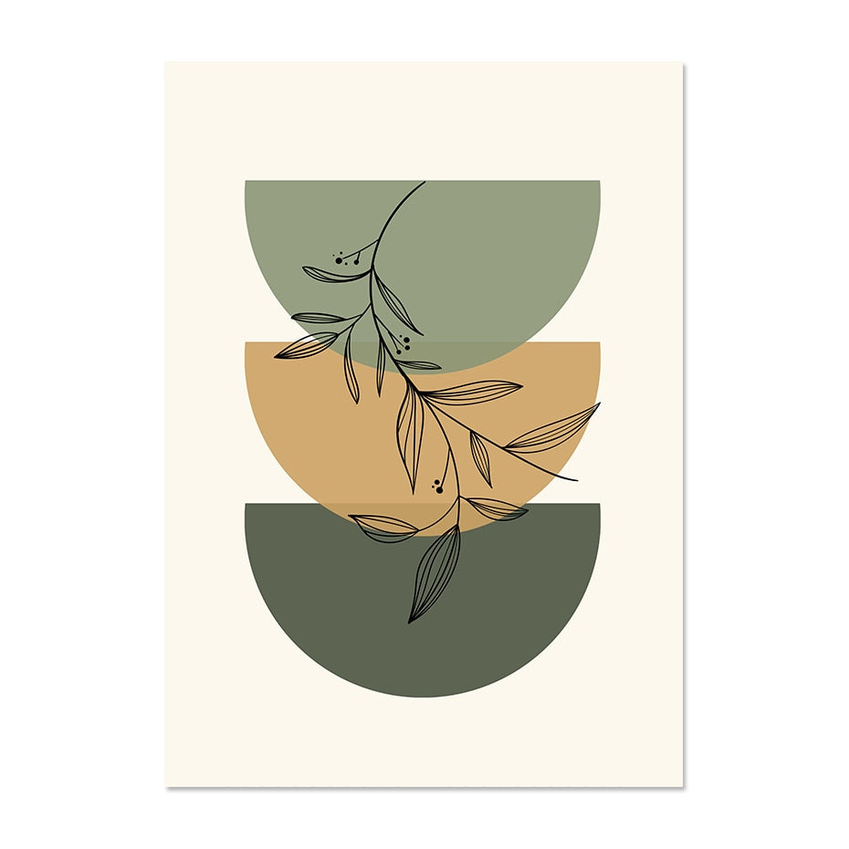 Modern Geometric Wall Art Abstract Line Shape And Form Fine Art Canvas Prints Black Beige Terracotta Pictures For Living Room Decor