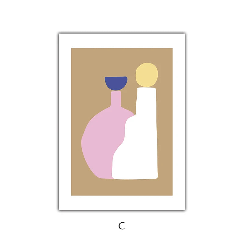 Abstract Minimalist Still Life Figure Fine Art Canvas Prints Posters Pictures For Living Room Bedroom Modern Home Art Decor